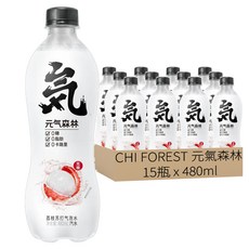 CHI FOREST 元氣森林 蘇打氣泡水 荔枝味, 15瓶, 480ml