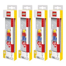 LEGO 文具 積木原子筆 附人偶, 紅色, 4支