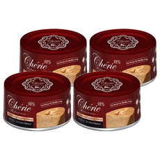 Cherie 法麗 全方位無膠主食貓罐 全貓適用, 4個, 80g, 鮪魚慕斯 + 鮮蝦