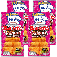 Bento 魷魚片 日式醬油 粉色, 4個, 18g