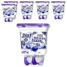 蕾寶 3合1洗衣凝珠 綻紫羅蘭 強效清潔 持久香氛 柔軟護衣, 15顆, 6盒
