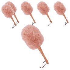 Brosse 羊毛靜電除塵刷 羊毛刷+木柄 毛長18cm+柄長15cm, 豆沙色, 6個
