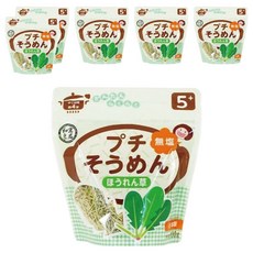 和寓良品 寶寶細麵 鮮蔬菠菜, 5個月以上適用, 無鹽, 100g, 6包