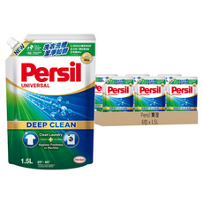 Persil 寶瀅 台灣公司貨 深層酵解洗衣凝露 補充包, 1.5L, 6包