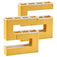 小麥購物 創意壁掛免打孔數字雨傘收納架 L2422, 2個, 黃色