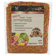 WEIYITER 維益特 陸龜水果配方彩色飼料, 1kg, 1包