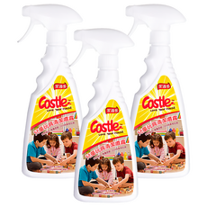 CASTLE 家適多 兒童玩具清潔噴霧 7重長效防護 免洗速淨、瞬間除臭、溫和不刺激 不含酒精、香料 幼童適用, 500ml, 3瓶