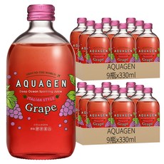 AQUAGEN 枝海洋深層氣泡水 義大利葡萄繽紛, 330ml, 18瓶