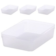 寶來 深型整理盒4號 透明 (收納箱 整理箱 置物盒), 4個, 252x184x68mm