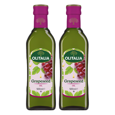 OLITALIA 奧利塔葡萄籽油 高發煙點 適合煎煮炒炸 健康食用油, 500ml, 2瓶