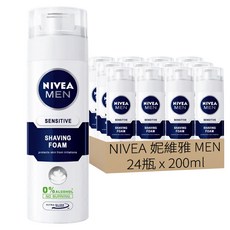 NIVEA 妮維雅 男士極淨刮鬍泡, 200ml, 24瓶