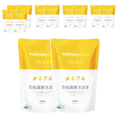 mammyshop 媽咪小站 奶瓶蔬果洗潔液補充包, 600ml, 12包