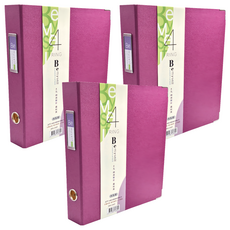 JOY STAR Be Myself 時尚新彩 大孔徑 4孔資料夾, 極光紫, 3個