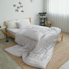 BUHO 布歐 雙人被套 100%萊賽爾纖維（天絲） 台灣製, 流光灰