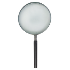 KING LIFE 放大鏡 玻璃鏡片 金屬圈 塑柄, 1個