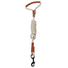 Mamy Pets 宠情 皮革握把 寵物夜光安全牽繩, 象牙白, 1條