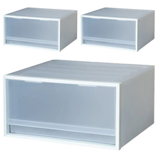 KEYWAY 聯府 單抽屜整理箱 CK-71 20L, 白色, 3個