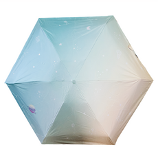 Mini系列 星球物語 五折黑膠晴雨傘 PINK