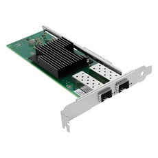 Neon 台灣霓虹 雙埠10G萬兆 SFP + PCIe3.0 x 8 光纖網卡, INTEL原裝芯片, 加厚鍍金金手指, 高效散熱, NX710-DA2, 1個