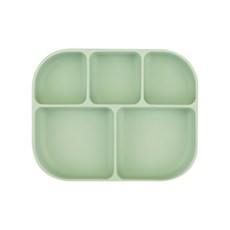 Dailylike Bonbon 幼兒矽膠吸盤餐盤, 餐盤, 03 薄荷綠, 1個