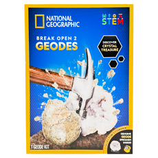 NATIONAL GEOGRAPHIC 國家地理 發現水晶寶藏 含原石 2個, 敲開原石發現水晶, 1組