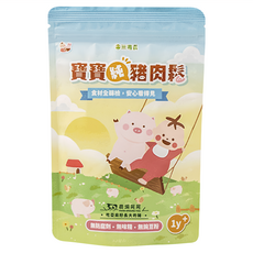 粥寶寶 純豬肉鬆 無防腐劑 無味精 無澱粉 適合1歲以上寶寶, 100g, 1包
