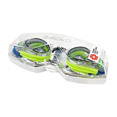 SAEKO 舒適防霧快調兒童泳鏡, 透綠, 1個