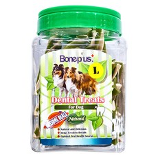 Boneplus 六星雙效草本潔牙棒, 幫助物理性潔牙, Q彈好嚼, 薄荷, 750g, 1桶