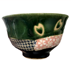 織部春櫻煎茶碗-日本制, 陶瓷材質, 200ml, 10x6cm, XL090516-16, 1個