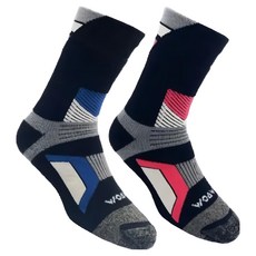 WOAWOA 銀纖維極致速乾羊毛登山襪-XL-2入組，專業登山首選，吸濕排汗，保暖舒適, 1入, 藍色