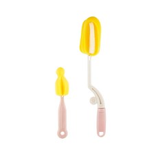 旋轉子母奶瓶刷 Set 材質: PP聚丙烯+PU聚氨酯, 3組, 顏色隨機