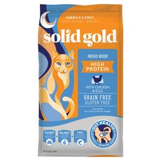 solid gold 素力高 全齡貓 無穀放牧鮮雞 乾糧, 1.36kg, 1袋, 濃縮雞肉+濃縮海洋魚肉