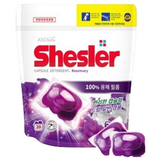 Shesler 洗衣膠囊 迷迭香 100% 溶解薄膜, 20顆, 1袋