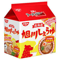 NISSIN 日清 拉麵 旭川醬油風味 89g, 5包