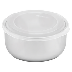 ZEBRA THAILAND 304不鏽鋼高型調理碗 附蓋 1.5L 易開 防滑蓋, 16 x 8cm, 1個