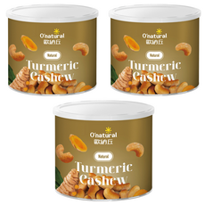 O'natural 歐納丘 薑黃腰果，添加海藻糖，富含膳食纖維，口味獨特, 150g, 3罐