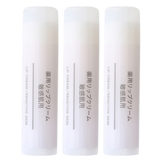 MUJI 無印良品 敏感肌護唇膏, 5.3g, 3條, 無香