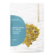 hello-pet 哩賀毛孩 自然原味凍乾, 1包, 天然鮮鱈丁, 40g