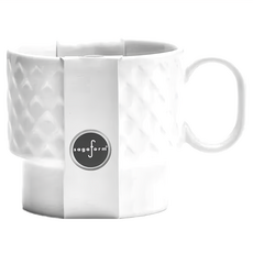 Sagaform Coffee & More茶杯, 400ml 適用微波爐及洗碗機 瑞典設計 炻器, 白色, 1個