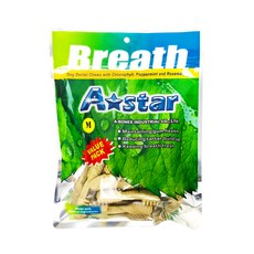 A star 亮白雙頭潔牙骨, 幫助保持清新口氣, 減少牙垢堆積, Peppermint, 240g, 1包