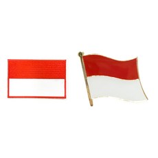 A-ONE 匯旺 DIY 國旗刺繡徽章 + 國旗別針, 8x5cm, 台灣製, 彩色, 1組