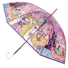 Disney 迪士尼 Rapunzel 長髮公主樂佩 迪士尼彩繪玻璃風雨傘 60cm