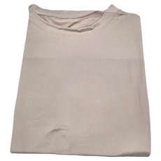 素面短版短袖上衣 FT050, 均碼, 奶茶色