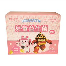 SnowIOU 樹飛雪 POLI兒童益生菌 草莓風味 2g 調整體質 促進消化, 20包, 1盒