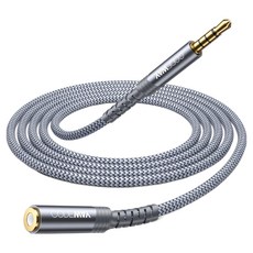 CODEWAY AUX 3.5mm 4極延長線 TRRS 音源 + 麥克風 延長耳機線 1.5m, 黑色, WA35MF-1.5M, 1條