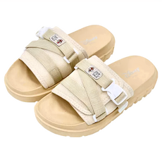 BORUI 柏睿鞋業 大人款 可調式織帶造型休閒拖鞋, 奇奇蒂蒂 奶茶色, 260mm