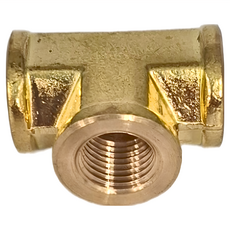 一般銅內牙三通接頭, 1/4吋, 10個