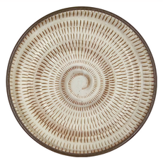 棕彩點紋19.5皿, 日本製造, XL10073-16, 1個