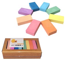 山仁 天然蜜蠟磚積木組 台灣產 2歲以上適用, 8色, 1盒