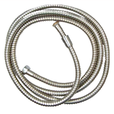 Dr.AV 聖岡科技 不鏽鋼耐用淋浴軟管 加密螺紋設計 雙層結構 接口防漏, 2.4m, 銀色